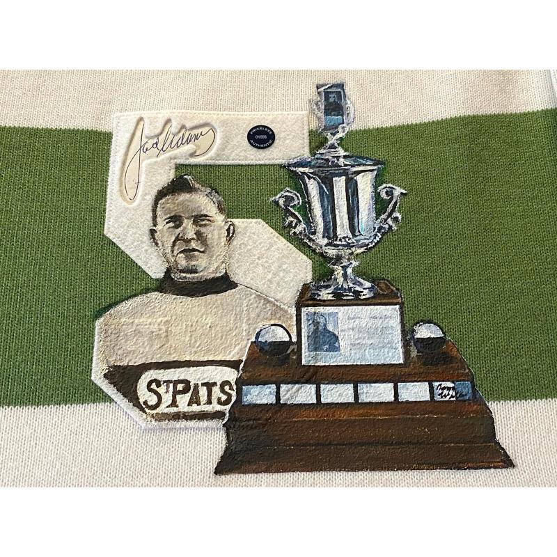 DELUXE FRAMED Jack Adams (deceased 1968) Signed & Hand Painted Custom 1/1 Toronto St. Pats Vintage Wool Jersey