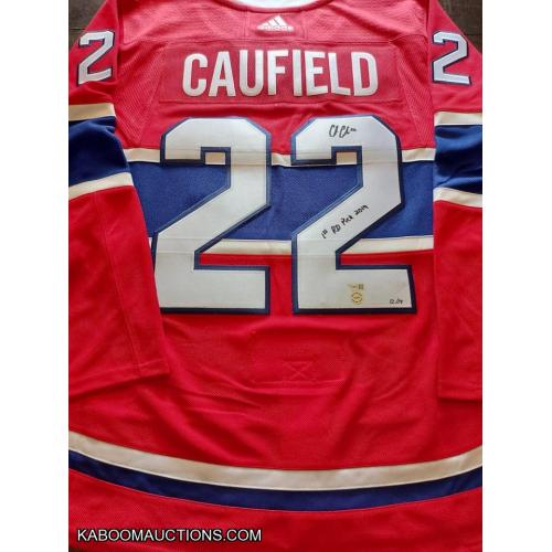 Cole CAUFIELD Signed Montreal Canadiens Pro Adidas Limited Edition 1st Round Pick FRAMED Red Jersey