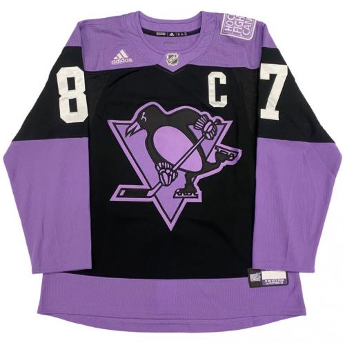 Sidney CROSBY Signed Pittsburgh Penguins Hockey Fights Cancer LTD Pro Adidas Jersey