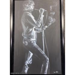 Jim Morrison Signed & Hand Painted 1/1 Deluxe Framed Canvas Painting