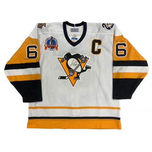 VERY RARE Mario LEMIEUX Signed Pittsburgh Penguins 1992 Cup CCM Vintage Jersey