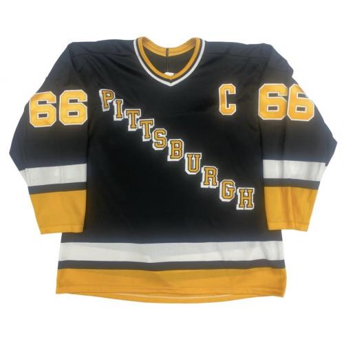 Mario LEMIEUX Signed Pittsburgh Penguins SUPER MARIO CCM Vintage Jersey *VERY RARE*