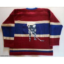 Howie Morenz (deceased 1937) Signed & Hand Painted Custom 1/1 Montreal Canadiens Vintage Wool Jersey