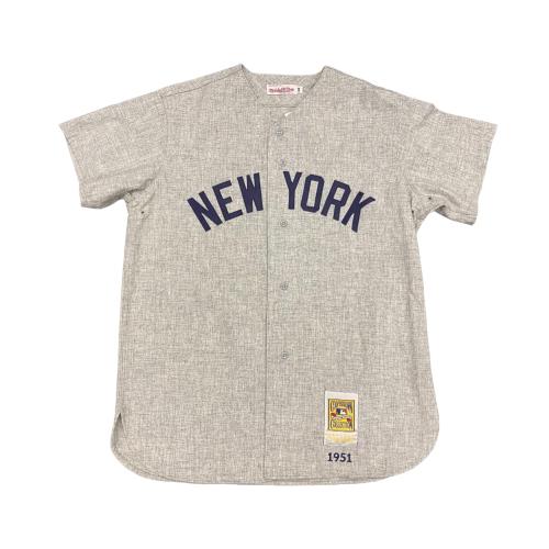 Mickey Mantle (deceased 1995) Signed New York Yankees Vintage Grey Wool 1951 Model Jersey
