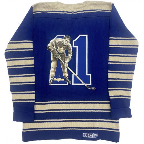 Harvey Busher Jackson (deceased 1966) Signed & Hand Painted Custom 1/1 Toronto Maple Leafs Vintage Wool Jersey