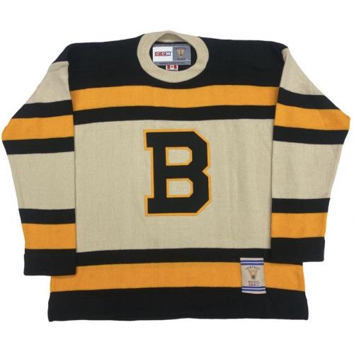 Tiny Cecil Thompson (deceased 1981) Signed Boston Bruins Vintage Wool White Model Jersey