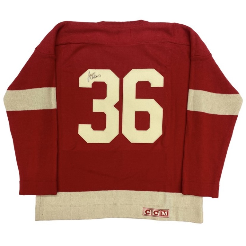 Jack Adams (deceased 1968) Signed Detroit Red Wings Vintage Wool Model Jersey