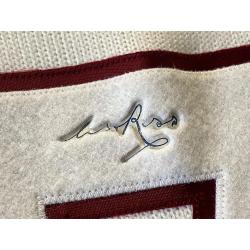 DELUXE FRAMED Art Ross (deceased 1964) Signed & Hand Painted Custom 1/1 Kenora Thistles Vintage Wool Jersey