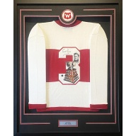 DELUXE FRAMED Art Ross (deceased 1964) Signed & Hand Painted Custom 1/1 Montreal Wanderers Vintage Wool Jersey