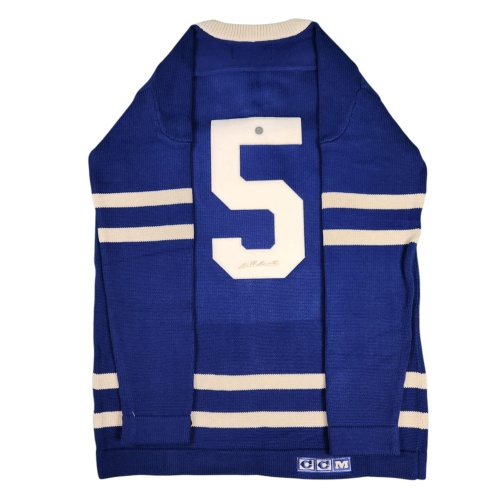 IMPOSSIBLY RARE Bill BARILKO Signed Toronto Maple Leafs Vintage Wool Blue Jersey