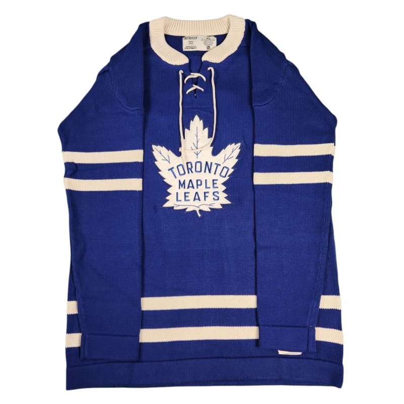 IMPOSSIBLY RARE Bill BARILKO Signed Toronto Maple Leafs Vintage Wool Blue Jersey