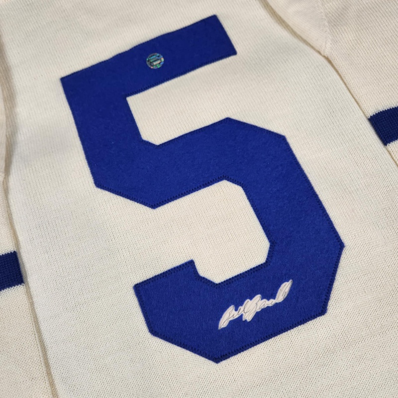 IMPOSSIBLY RARE Bill BARILKO Signed Toronto Maple Leafs Vintage Wool White Jersey