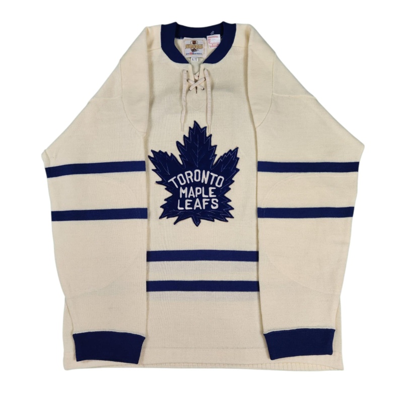 IMPOSSIBLY RARE Bill BARILKO Signed Toronto Maple Leafs Vintage Wool White Jersey
