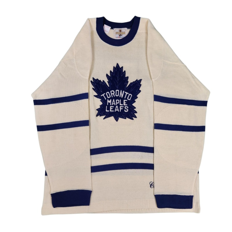 IMPOSSIBLY RARE Bill BARILKO Signed Toronto Maple Leafs Vintage Wool White Jersey