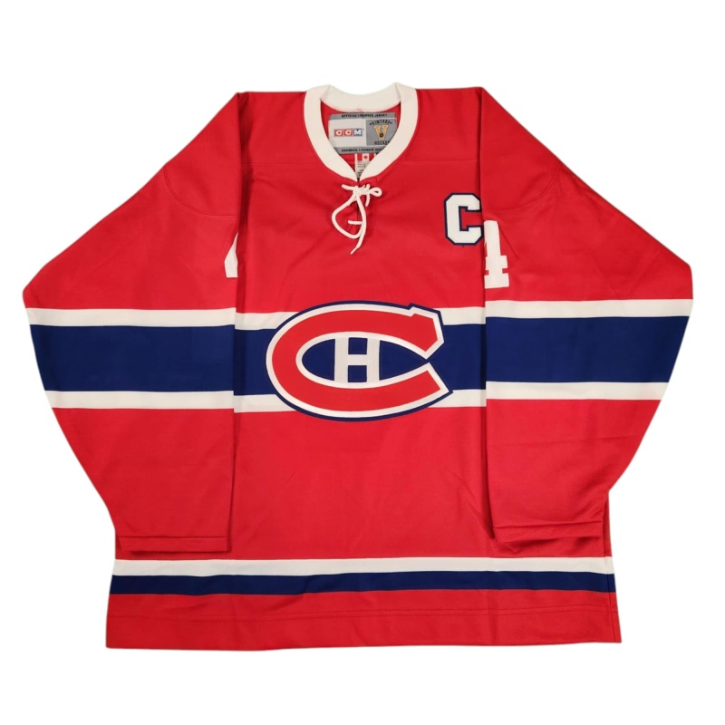Jean BELIVEAU Signed Montreal Canadiens "HOF 1972" Vintage CCM Red Jersey