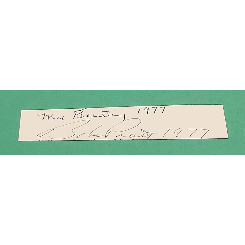 Max Bentley & Babe Pratt Autographs *NO RESERVE*