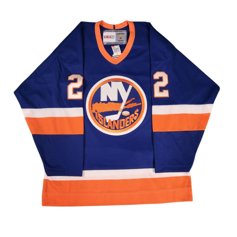 1/1 Mike BOSSY Signed & Painted New York Islanders Vintage CCM Jersey