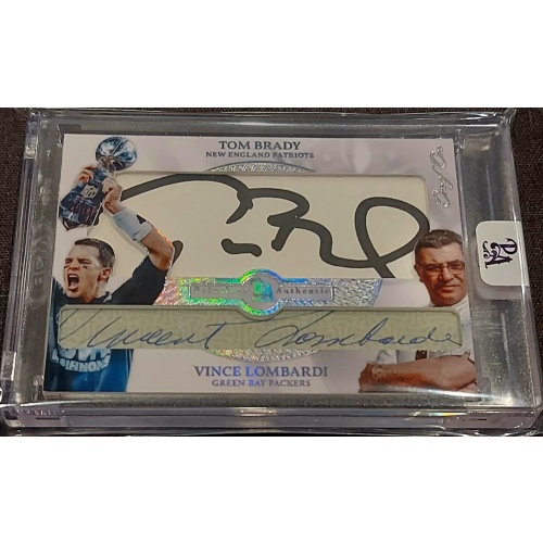 1/1 TOM BRADY & VINCE LOMBARDI New England Patriots Dual AUTO CARD