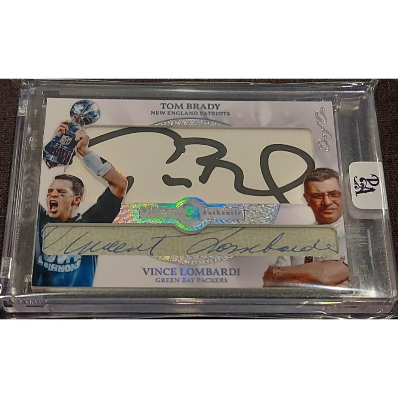 1/1 TOM BRADY & VINCE LOMBARDI New England Patriots Dual AUTO CARD