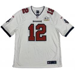 Tom Brady Signed Tampa Bay Buccaneers HAND PAINTED Throw 1/1 White Jersey