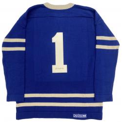 Walter Turk Broda (deceased 1972) Signed Toronto Maple Leafs Vintage Wool Model Jersey