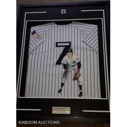 The Bronx Boys Babe Ruth, Lou Gehrig, Joe Dimaggio & Mickey Mantle Signed & Hand Painted Custom 1/1 New York Yankees Vintage Custom Framed Jersey Set Of 4!