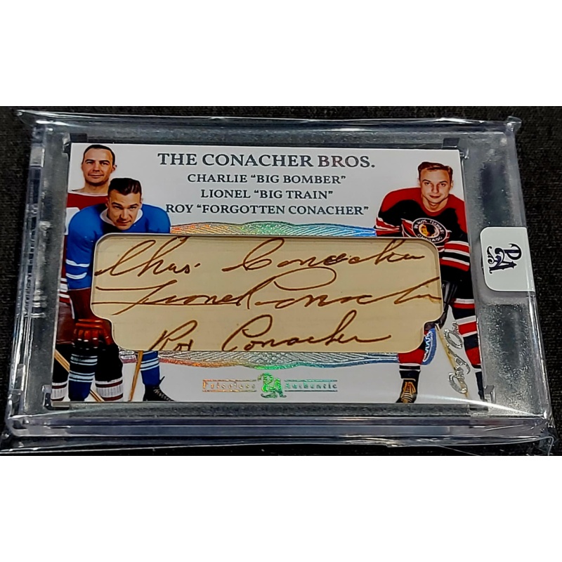 1/1 CONACHER BROS. Charlie, Lionel & Roy Triple AUTO Card