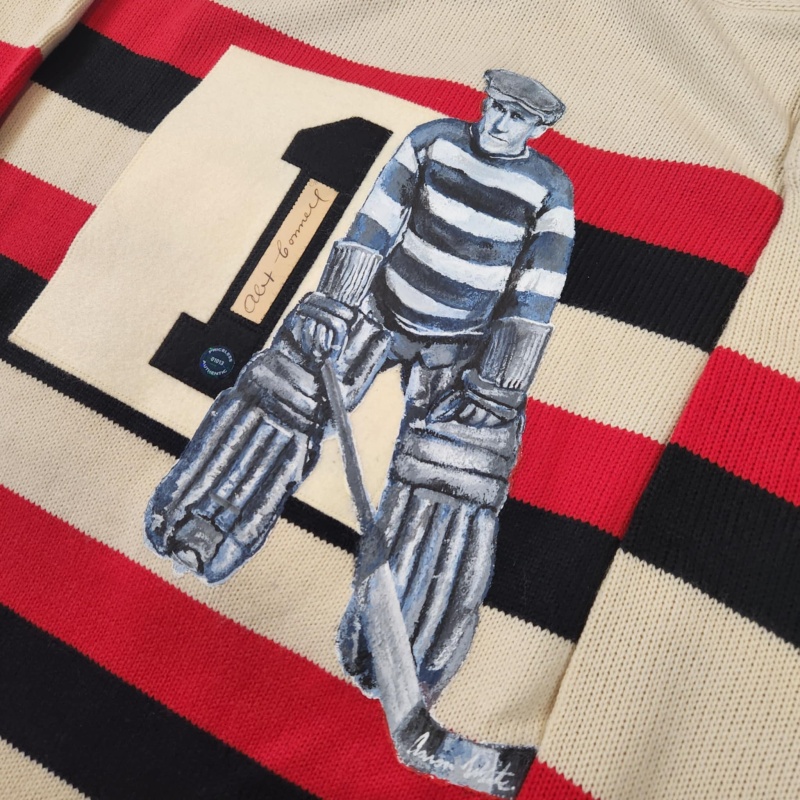 1/1 Alec CONNELL Signed & Painted Ottawa Senators Vintage Wool Jersey