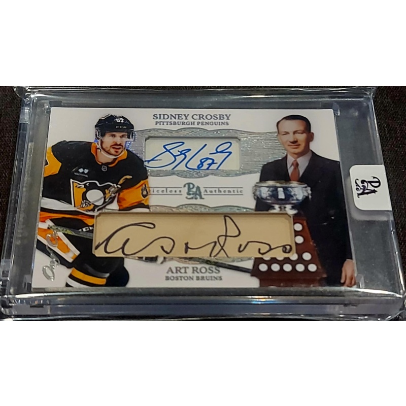 1/1 SIDNEY CROSBY & ART ROSS Pittsburgh Penguins DUAL AUTO Card