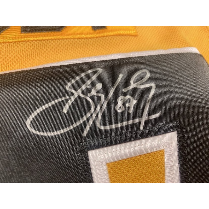 Sidney CROSBY Signed Pittsburgh Penguins HAND PAINTED 1/1 Pro Adidas Alternate Jersey