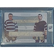 1/1 CY DENNENY & PUNCH BROADBENT Ottawa Senators DUAL AUTO Card