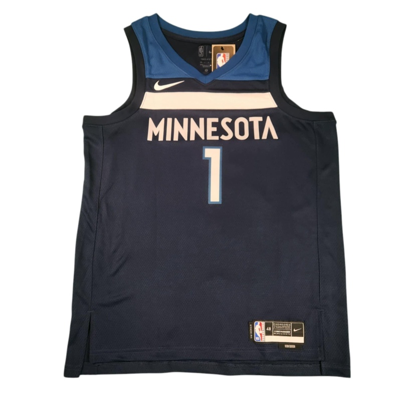 1/1 Anthony EDWARDS Signed & Painted Minnesota Timberwolves "ANTMAN" Jersey