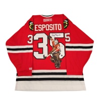 1/1 Tony ESPOSITO Signed & Painted Chicago Blackhawks "Tony O" Jersey