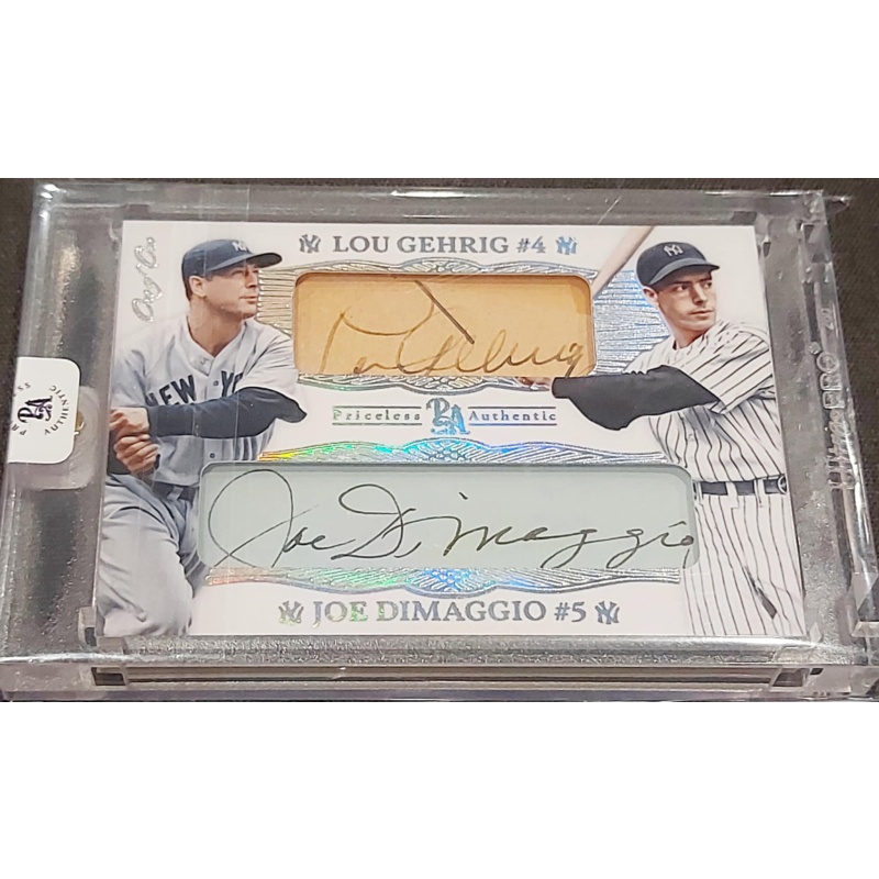 1/1 RUTH & MANTLE & GEHRIG & DIMAGGIO QUAD AUTO G.O.A.T.S. CARD