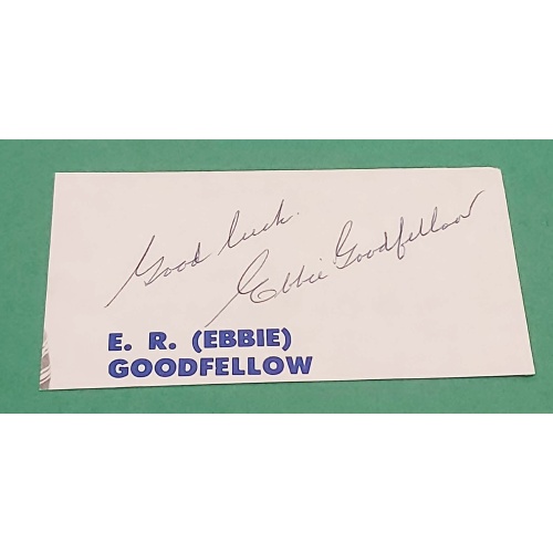 Detroit Red Wings Ebbie Goodfellow Signed Paper Cut *NO RESERVE*