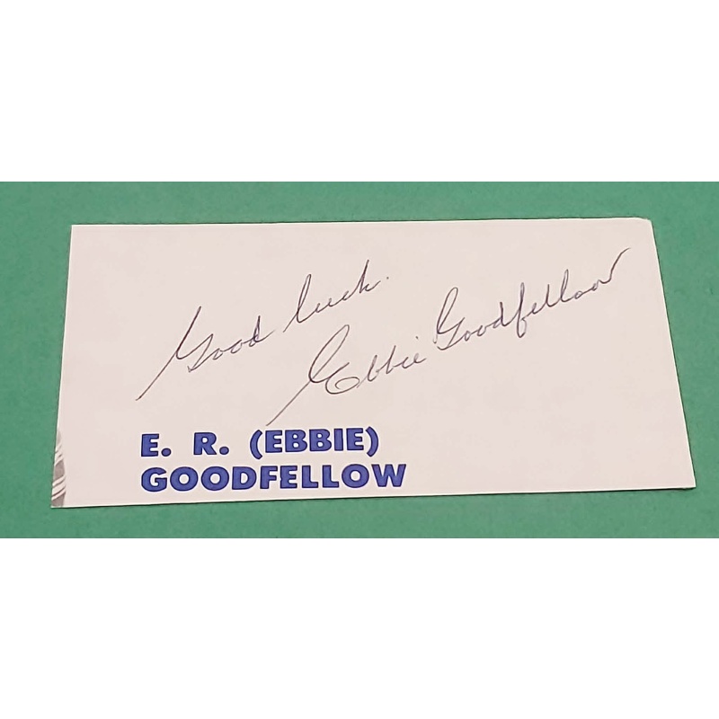 Detroit Red Wings Ebbie Goodfellow Signed Paper Cut *NO RESERVE*