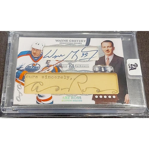 1/1 WAYNE GRETZKY & ART ROSS Edmonton Oilers DUAL AUTO Card