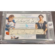 1/1 WAYNE GRETZKY & LADY BYNG Edmonton Oilers DUAL AUTO Card