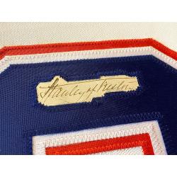 DELUXE FRAMED Wayne Gretzky, Lord Stanley & Conn Smythe TRIPLE Signed & Hand Painted Custom 1/1 Edmonton Oilers Vintage Nike Jersey