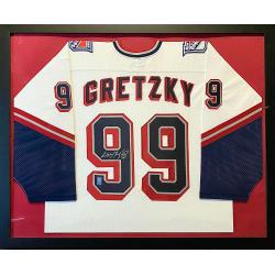 Framed Wayne GRETZKY Signed New York Rangers Liberty Jersey