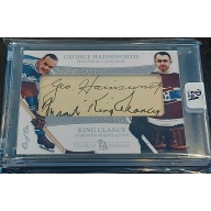 1/1 GEORGE HAINSWORTH & KING CLANCY Montreal & Toronto DUAL AUTO Card