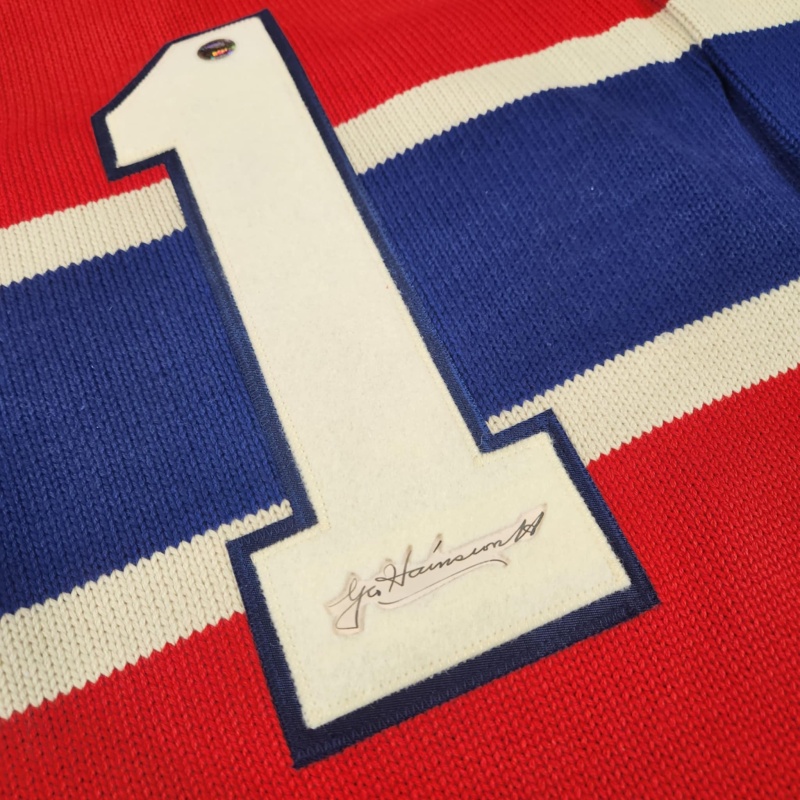 IMPOSSIBLY RARE George HAINSWORTH Signed Montreal Canadiens Vintage Wool Jersey