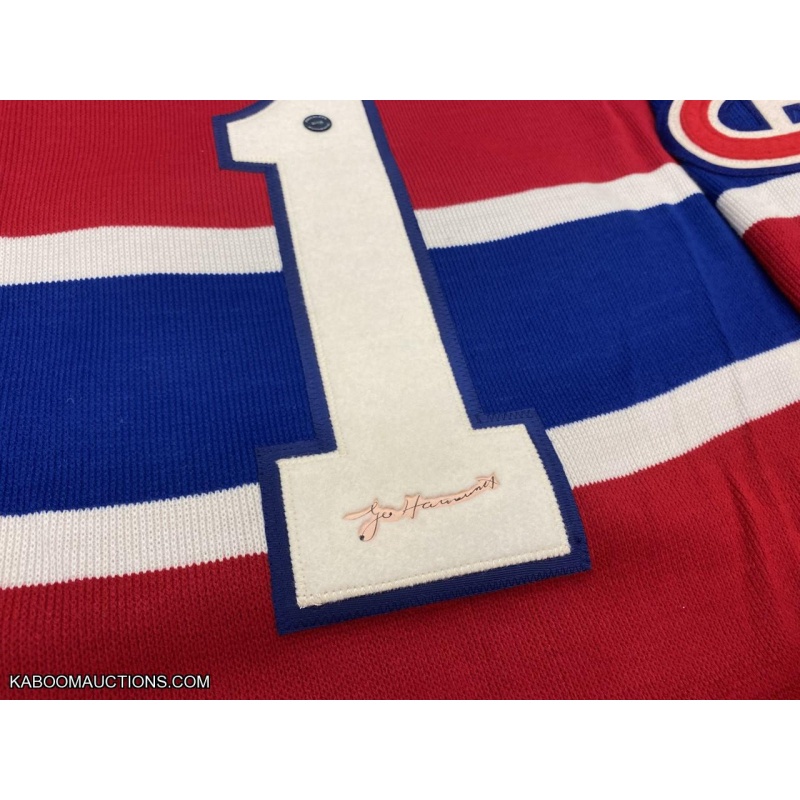 George Hainsworth (deceased 1950) Signed Montreal Canadiens Vintage Wool Model Jersey