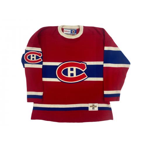 George Hainsworth (deceased 1950) Signed Montreal Canadiens Vintage Wool Model Jersey