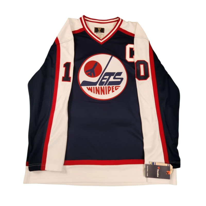 1/1 Dale HAWERCHUK Signed & Painted Winnipeg Jets "Rookie Card" Jersey