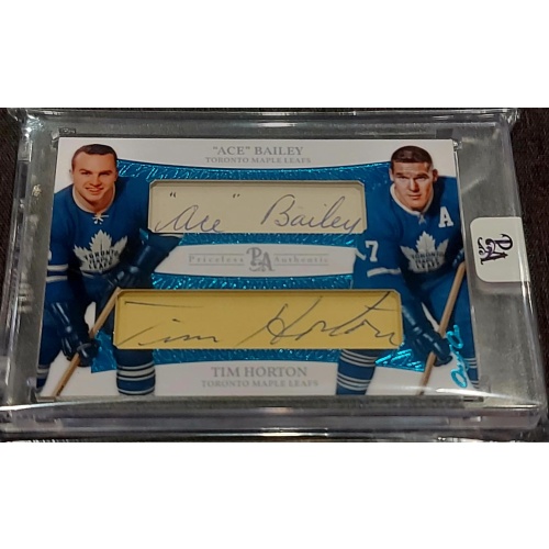 1/1 ACE BAILEY & TIM HORTON Toronto Maple Leafs Dual AUTO CARD