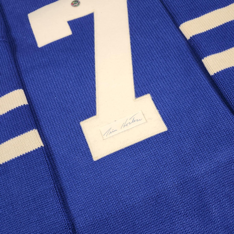 ULTRA RARE Tim HORTON Signed Toronto Maple Leafs Vintage Wool Jersey