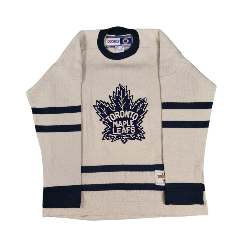 ULTRA RARE Tim HORTON Signed Toronto Maple Leafs Vintage Wool White Jersey