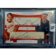 1/1 GORDIE HOWE & JACK ADAMS Detroit Red Wings DUAL AUTO Card