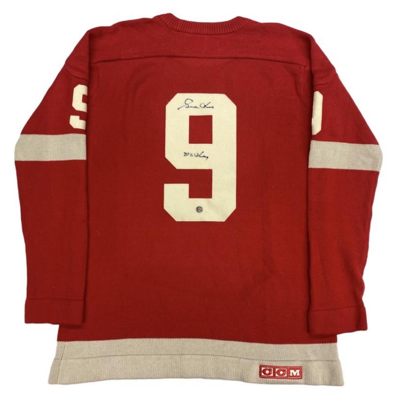 Gordie HOWE Mr. Hockey Signed Detroit Red Wings Vintage Wool CCM Jersey